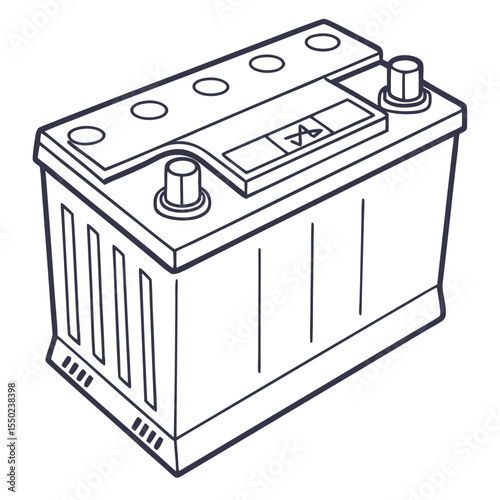 Single battery icon vector