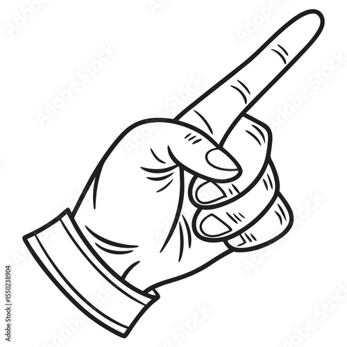 Single pointing finger vector