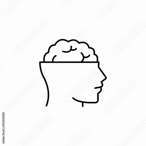 brain head icon sign vector