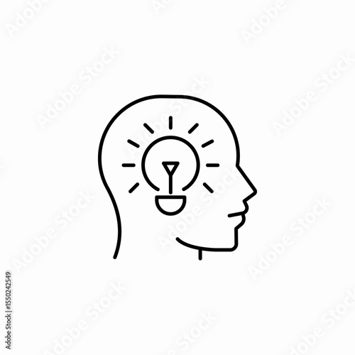 creative mind idea icon sign vector