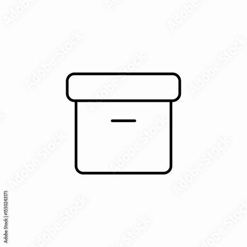 document storage box icon sign vector