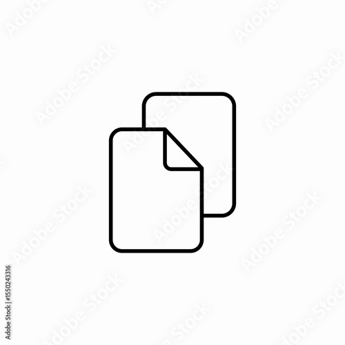 duplicate file pages icon sign vector