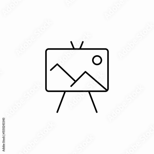 easel art display icon sign vector