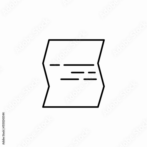 folded document paper icon sign vector