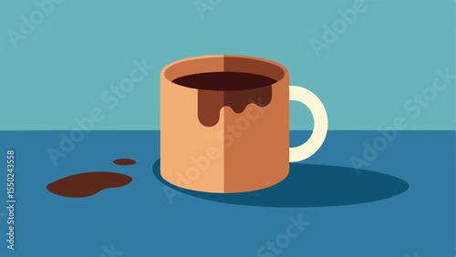 Empty Coffee Mug Illustration of a coffee mug on the table slightly tipped indicating it has been abandoned due to the intensity of the situation.