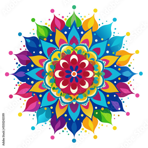 Color Splash Mandala Art