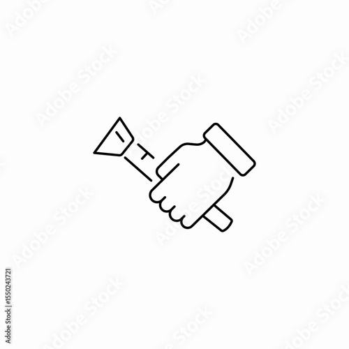 hand holding megaphone icon sign vector