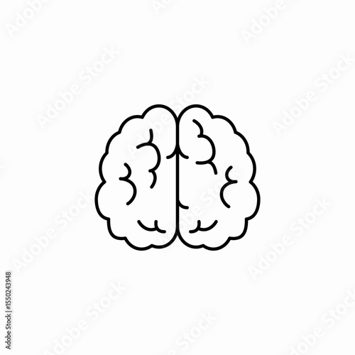 human brain intelligence icon sign vector