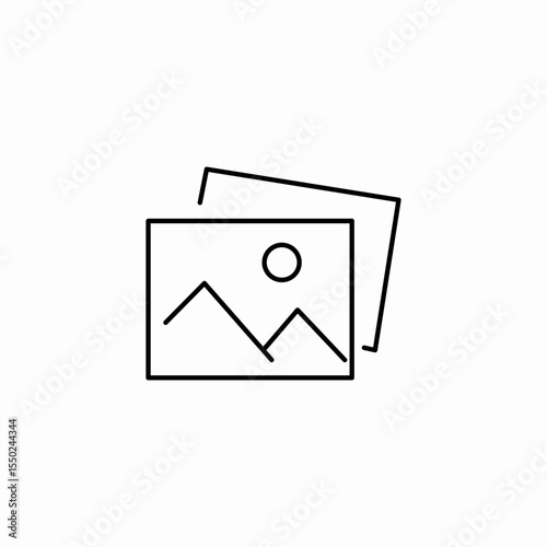 image stack pictures icon sign vector