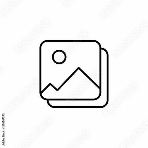 stacked image icon icon sign vector