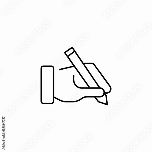 writing hand stylus icon sign vector