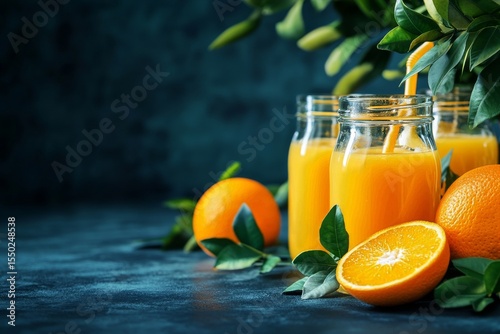 Fresh Orange Juice Jars