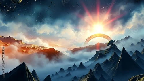 Epic Sunrise over Mystical Mountains A Gen-3 Alpha Turbo 806909267 4K Vision,  AI-Generated Landscape with AIzaSyC0Jpr8l9JebRwDibYFEKWRD_4mfeqR3vU Artistic Flair
