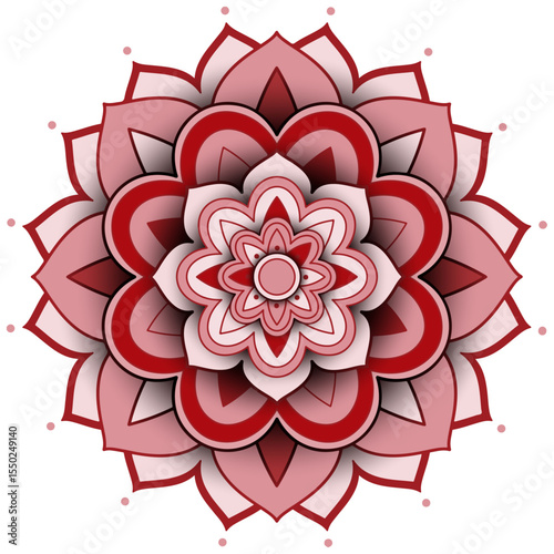 Ornamental Round Lace Mandala Design with Floral and Vintage Elements