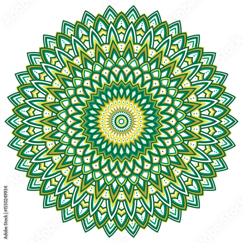 Ornamental Round Lace Mandala Design with Floral and Vintage Elements