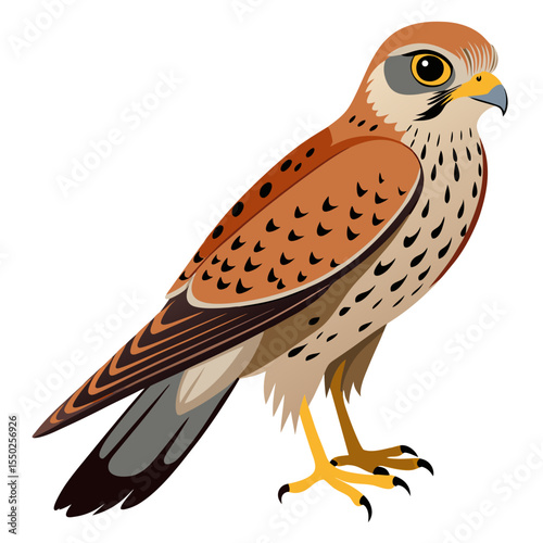 Kestrel Bird Silhouette Vector