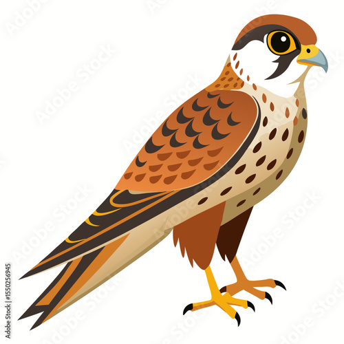 Kestrel Bird Silhouette Vector