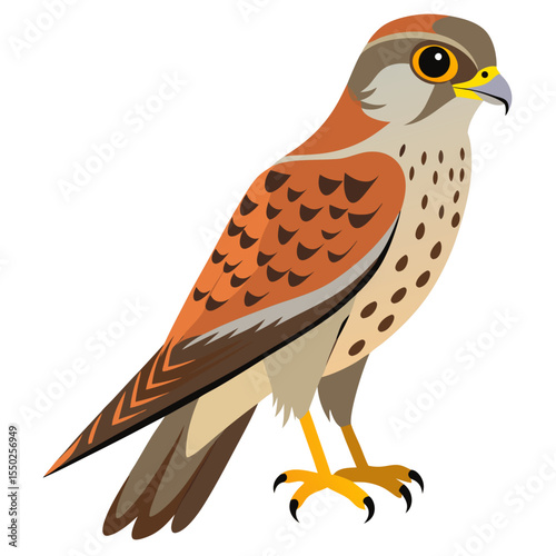 Kestrel Bird Silhouette Vector