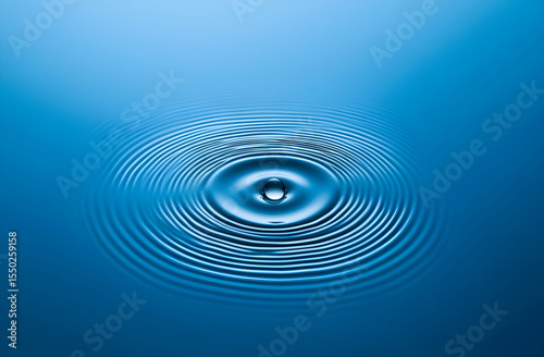 blue water drop circle splash 