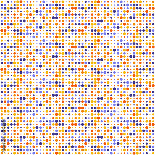 Endless vector seamless pattern consisting of various colorful graphic elements.
