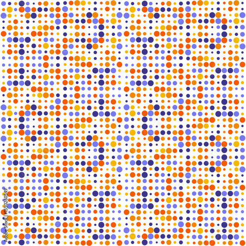 Endless vector seamless pattern consisting of various colorful graphic elements.