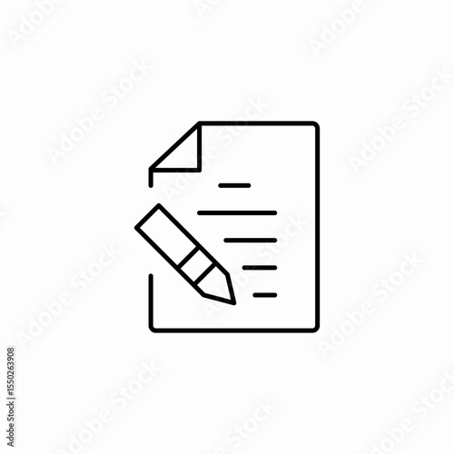 edit text document icon sign vector