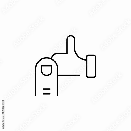 finger thumbs up icon sign vector