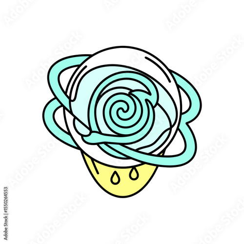 Teleport sphere with swirling colors in fantasy RPG theme  