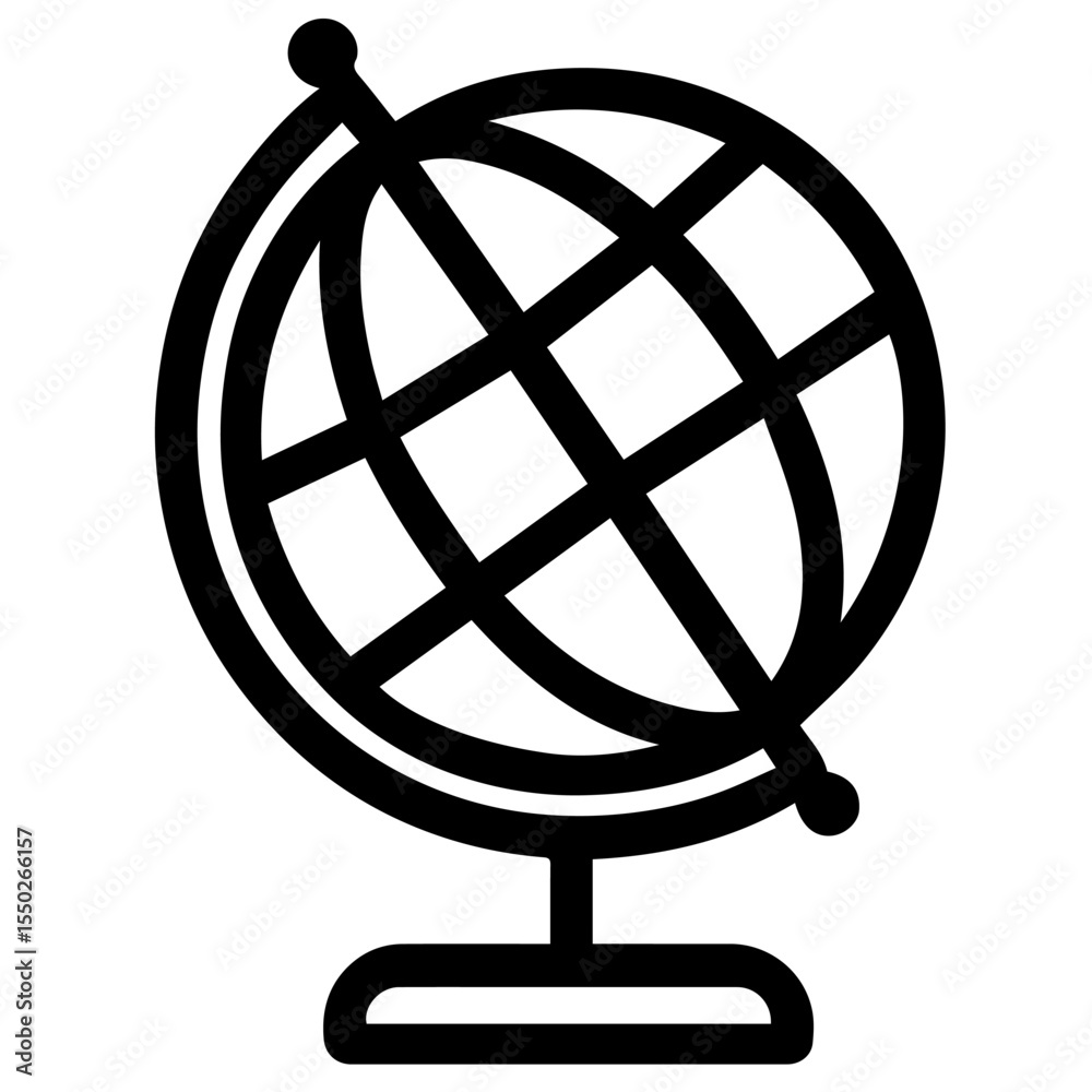 Obraz premium globe icon vector on white background Vector icon on white background travel