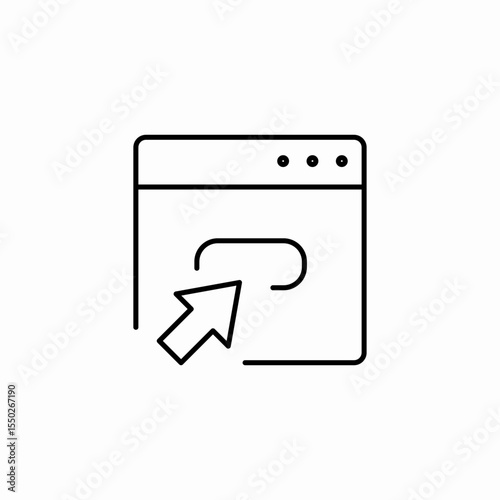 web browser click icon sign vector
