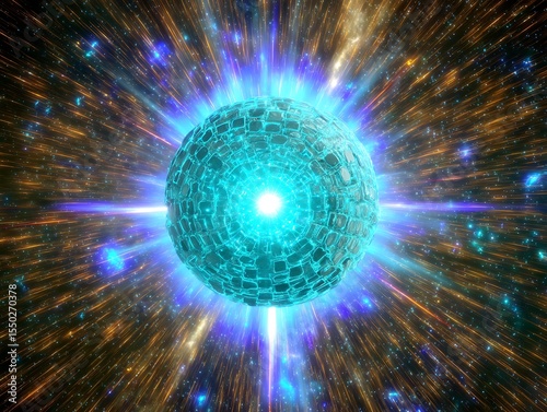 Cosmic sphere bursts in radiant light