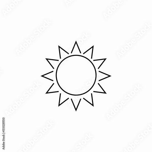 bright shining sun icon sign vector