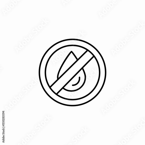 no water allowed icon sign vector