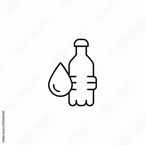 water bottle holding icon sign vector