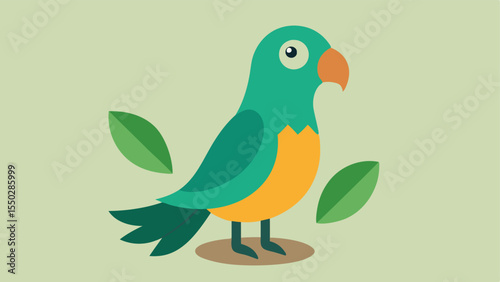 Body Language The parrot stands with its feet firmly planted with its body angled slightly away conveying a sense of annoyance. One wing is crossed over its body and the narrowed