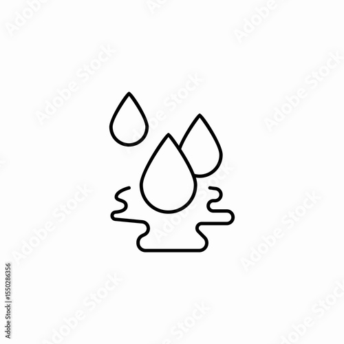 water spill drops icon sign vector