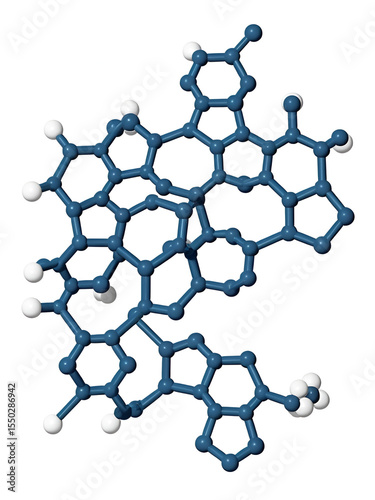 Tartaric acid molecular structure isolated on white