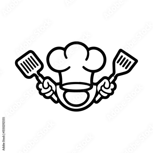 vector illustration of a cartoon chef