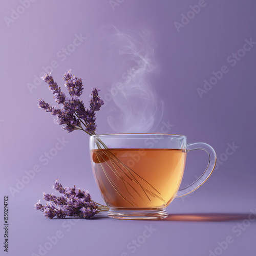 cup of tea with flowers