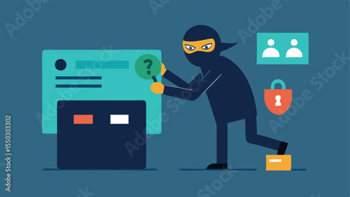 Digital Lockpicking An illustration of a hacker using virtual tools to pick a digital lock graphic symbolizing the attempt to bypass bank security.