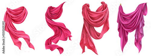 Elegant Pink Draped Fabrics for Creative Backgrounds and Designs