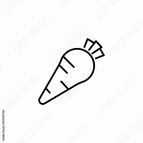 fresh carrot vegetable icon sign vector