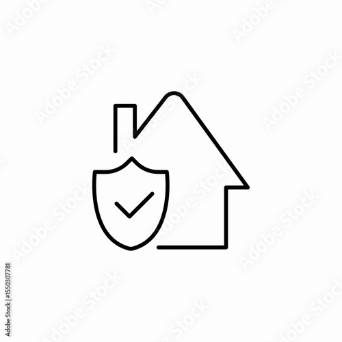 home security checked icon sign vector