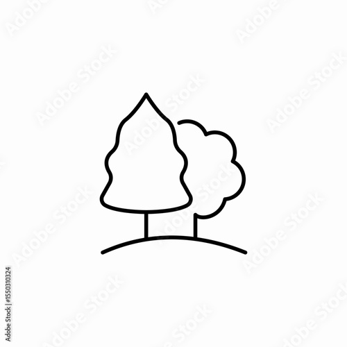 trees nature landscape icon sign vector