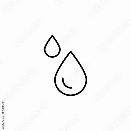 water droplets rain icon sign vector