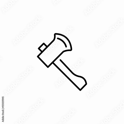 wood cutting axe icon sign vector