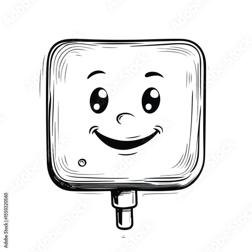 Creative Electric Plug Cartoon Vector Illustration