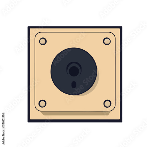 Professional Electric Socket Vector and Illustrator Isolated on White Background