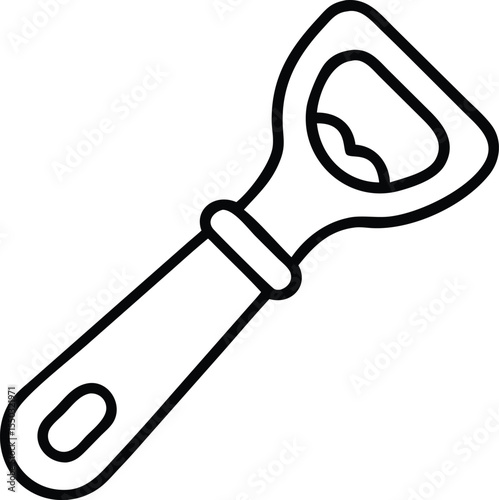 bottle opener line art