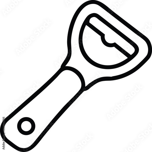 bottle opener line art